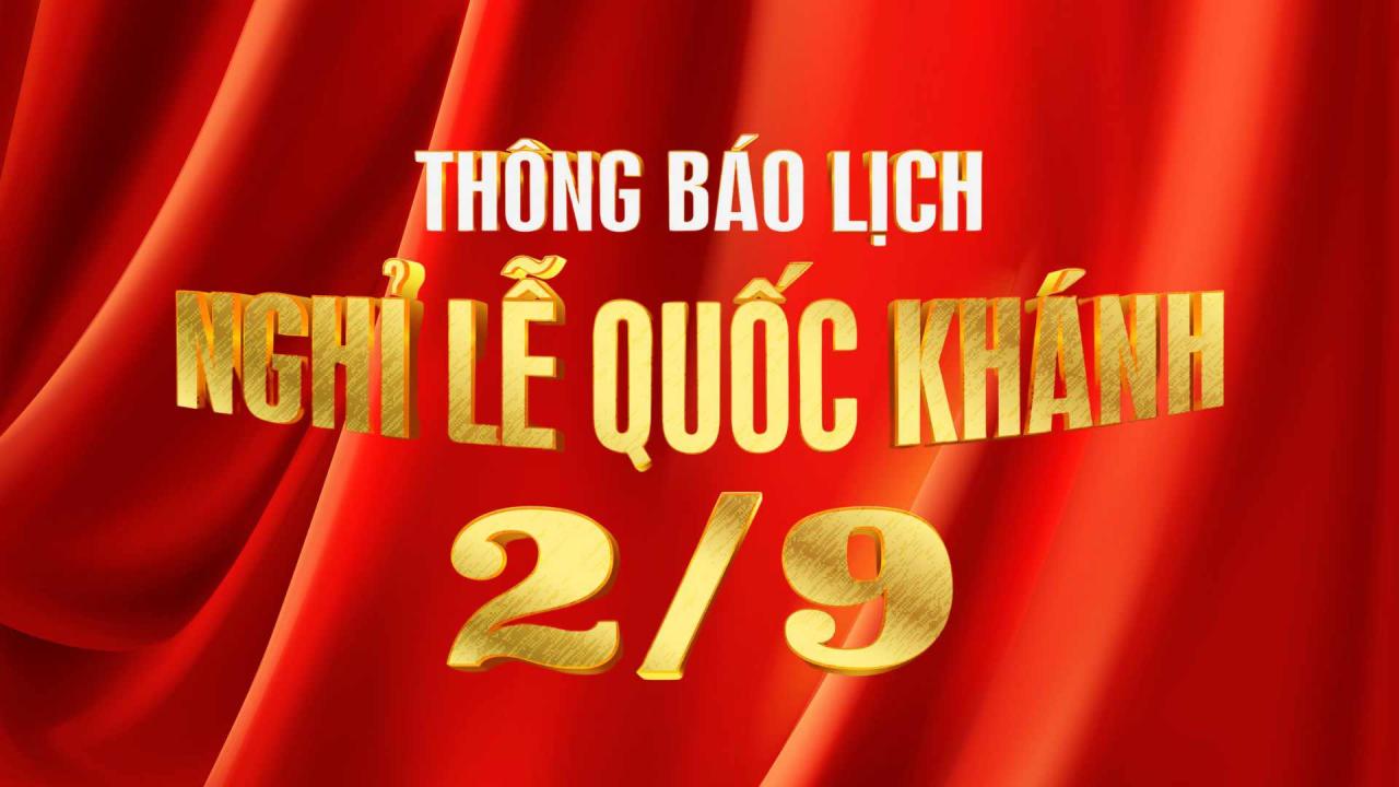 Thông báo nghỉ lễ 2/9