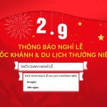 Mẫu thông báo nghỉ lễ 2/9 số 7